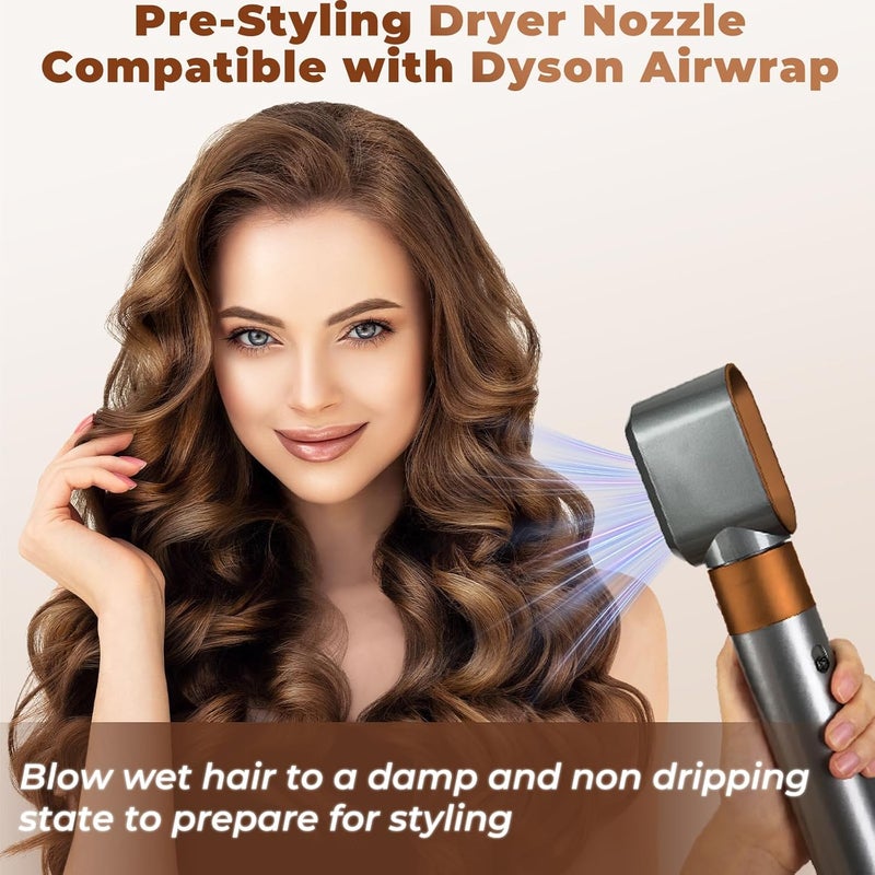 CLLFUU Pre-Styling Dryer Replacement for Dyson Airwrap Styler Attachment,Pre-Styling Dryer Nozzle Replacement for Airwrap Styler Accessories(Nickel/Copper) - Image 2